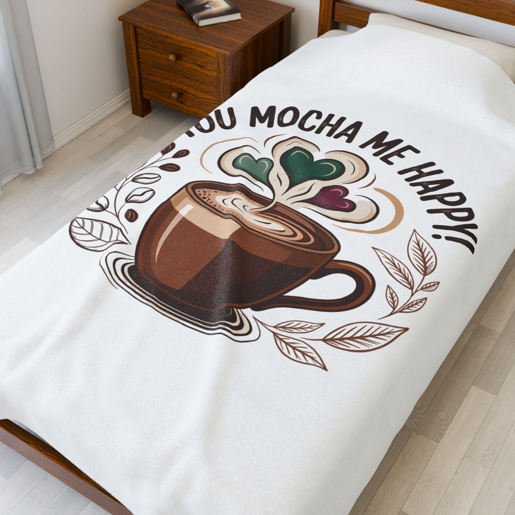 Cozy Latte Velveteen Blanket