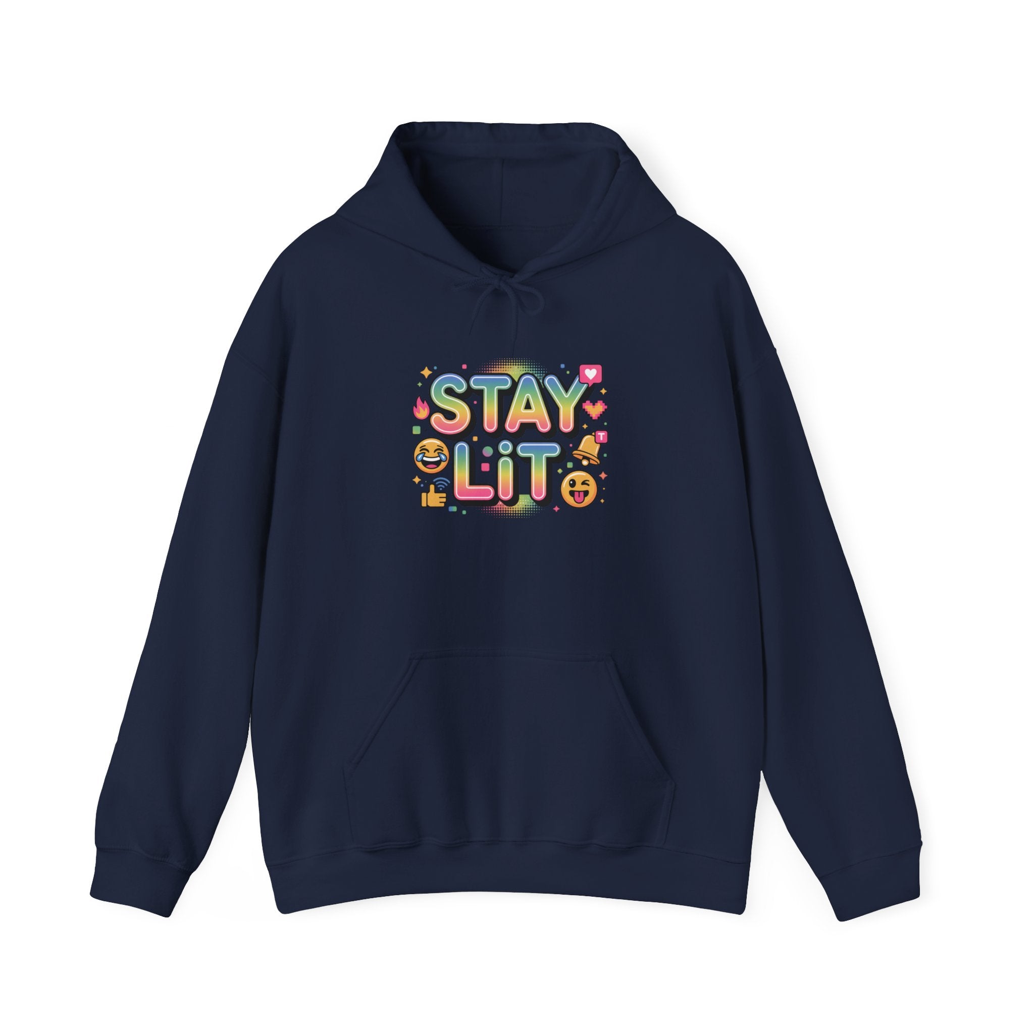 Gen-Z Meme Hoodie — Chunky Bubbly Lettering & Emoji One-Liner