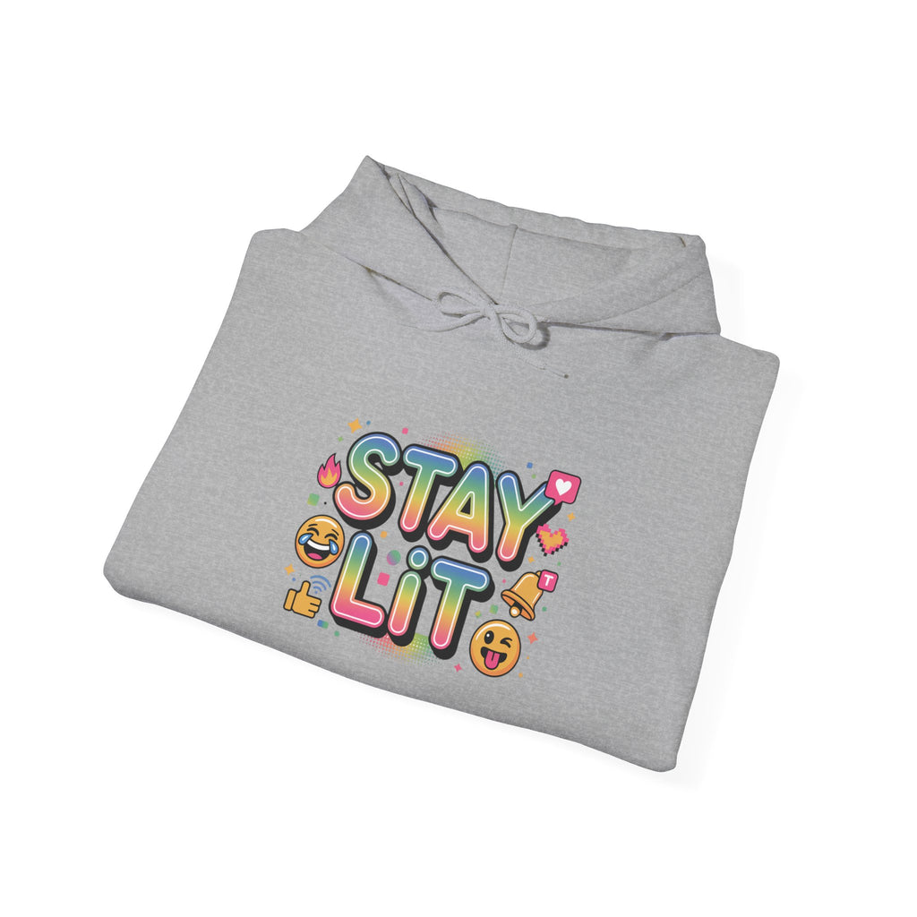 Gen-Z Meme Hoodie — Chunky Bubbly Lettering & Emoji One-Liner