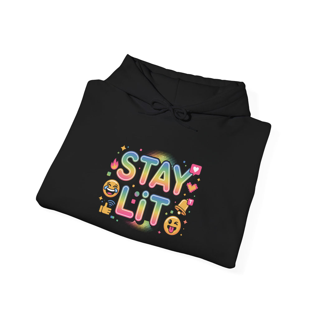 Gen-Z Meme Hoodie — Chunky Bubbly Lettering & Emoji One-Liner