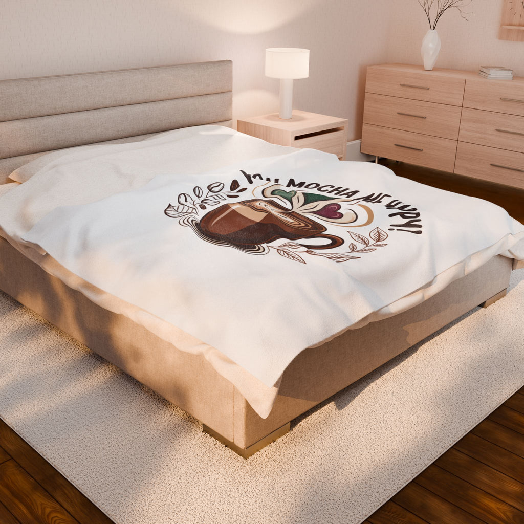 Cozy Latte Velveteen Blanket