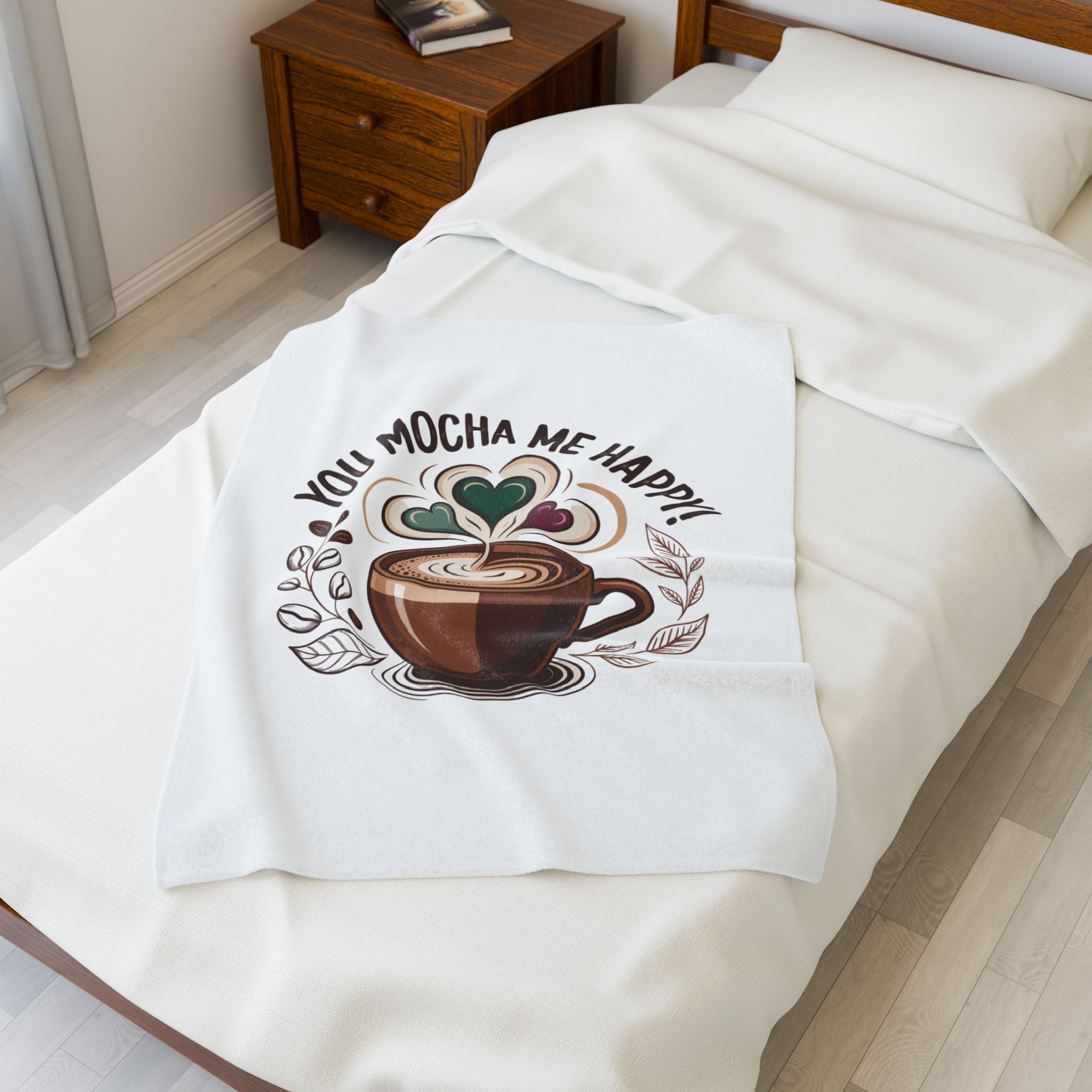 Cozy Latte Velveteen Blanket