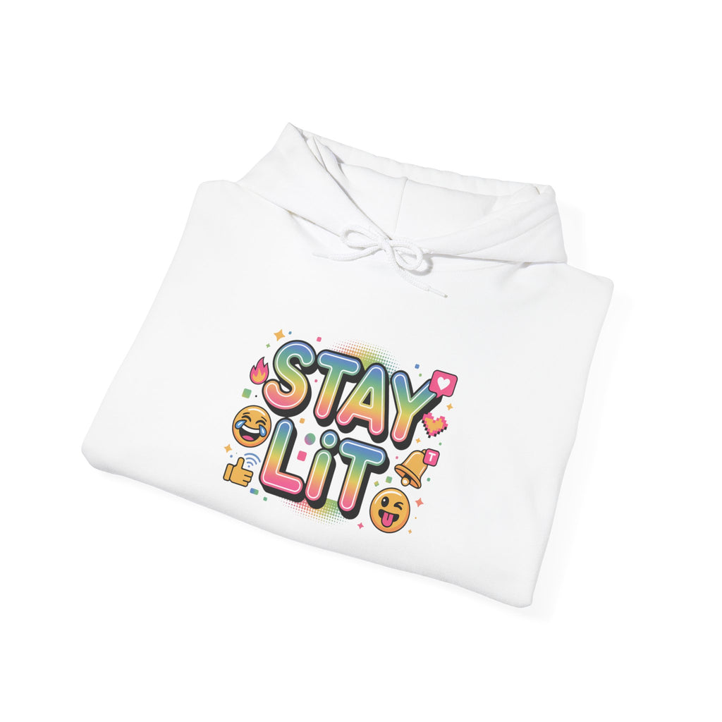 Gen-Z Meme Hoodie — Chunky Bubbly Lettering & Emoji One-Liner