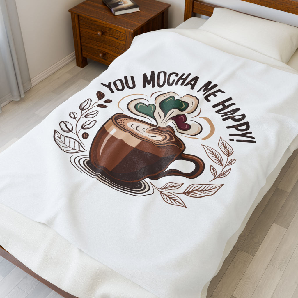 Cozy Latte Velveteen Blanket