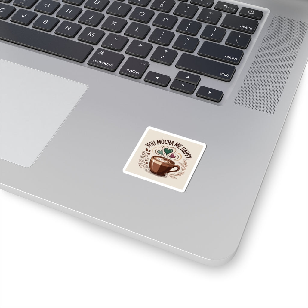You Mocha Me Happy Sticker | Barista sticker, Coffee lover decal