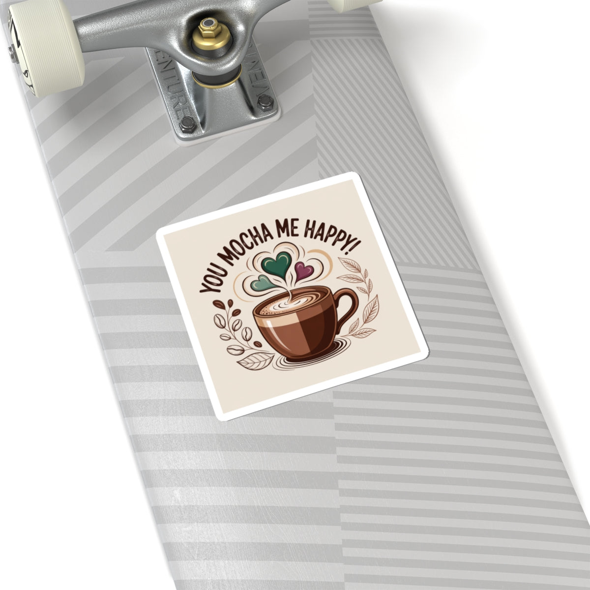 You Mocha Me Happy Sticker | Barista sticker, Coffee lover decal
